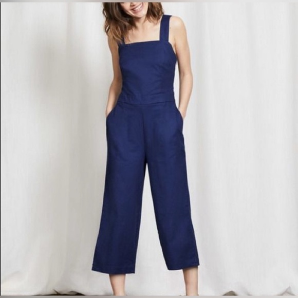 Boden Elegant Navy Blue Jumpsuit - Picture 1 of 8